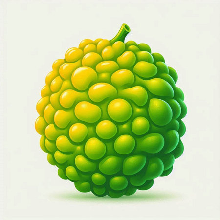 Bergamot fruit isolated on white background. Vector illustration.のイラスト素材