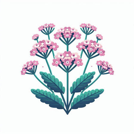 Bouquet of wildflowers in flat style. Vector illustration.のイラスト素材
