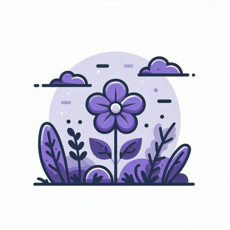 Flower icon. Flat illustration of flower vector icon for web designのイラスト素材