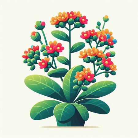 Cute flower in a pot. Vector illustration. Eps 10.のイラスト素材