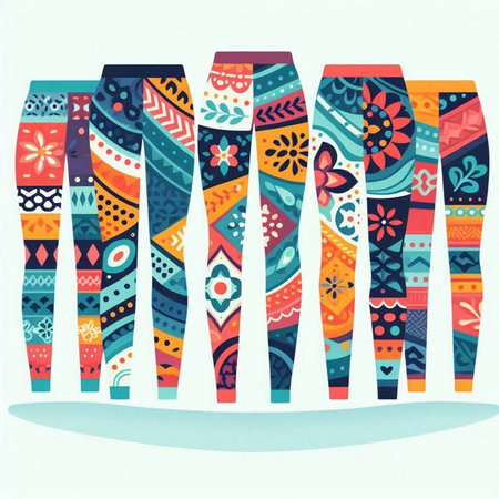 Fashionable women's pants. Colorful vector illustration for your designのイラスト素材