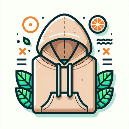 Hiking backpack. Vector illustration in flat linear style on white background.のイラスト素材
