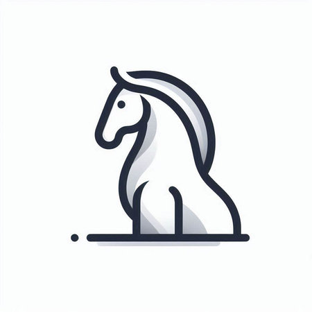 Horse Logo Icon Design Vector Template. Horse Head Logo Design Conceptのイラスト素材
