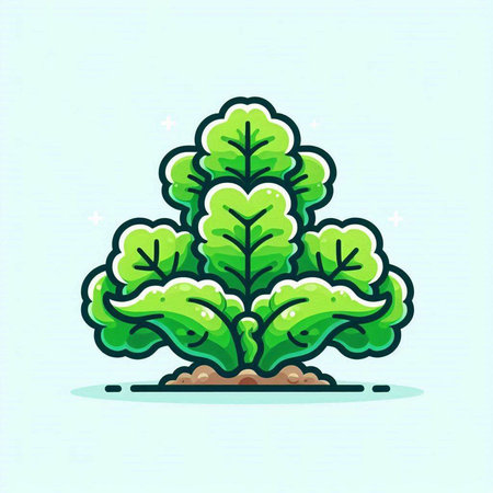 Cartoon green tree icon. Vector illustration of green tree icon.のイラスト素材