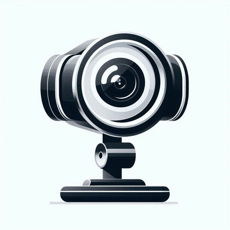 Web camera isolated on white background. Vector illustration. Eps 10.のイラスト素材