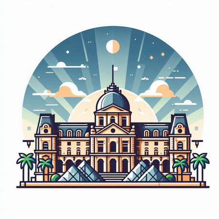 Havana, Cuba. Famous landmark. Vector illustration in flat styleのイラスト素材