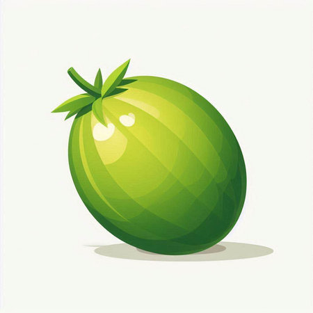 Illustration of a watermelon on a white background, vector illustrationのイラスト素材