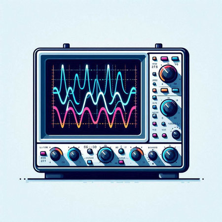 Electrocardiogram on the background of the monitor. Vector illustrationのイラスト素材