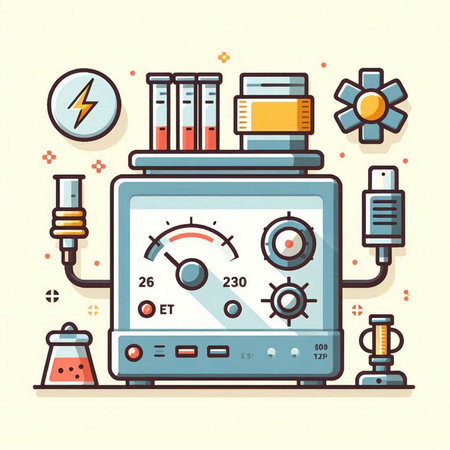 Vector illustration of electronic equipment. Modern flat style design for web and print.のイラスト素材