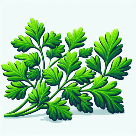 Parsley on white background. Vector illustration. Eps 10.のイラスト素材