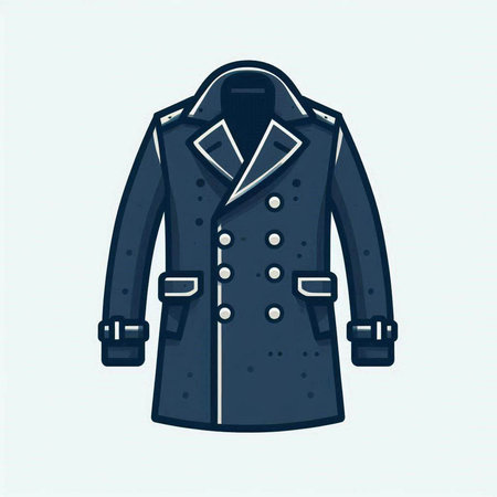 Vector illustration of a coat. Isolated on a light background.のイラスト素材