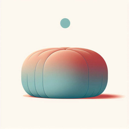 pumpkin in the form of a circle. 3d illustrationのイラスト素材