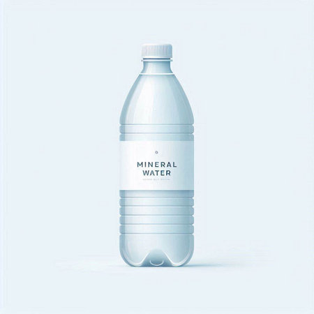 Vector illustration of a plastic bottle of water isolated on white background.のイラスト素材