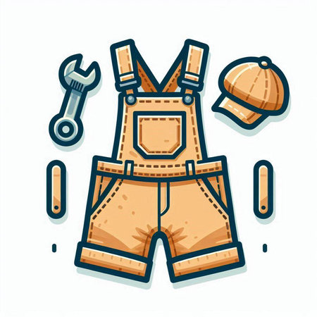 Repair and construction icons. Vector illustration in doodle style.のイラスト素材