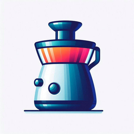 Illustration of a juicer, isolated on a white background.のイラスト素材