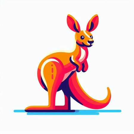 Kangaroo icon. Cartoon illustration of kangaroo vector icon for web designのイラスト素材