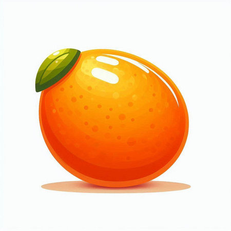 Orange isolated on a white background. Vector illustration. Eps 10.のイラスト素材