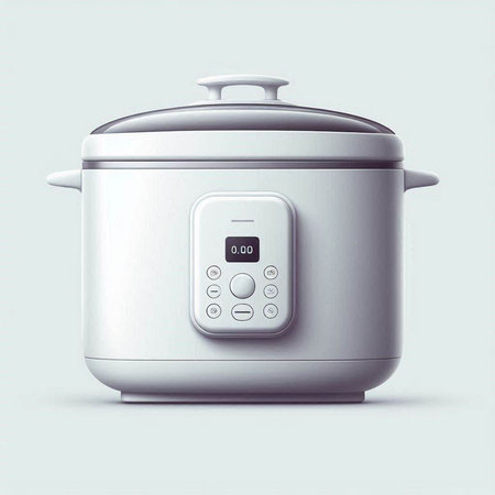 Electric multi cooker isolated on a white background. 3d rendering.のイラスト素材