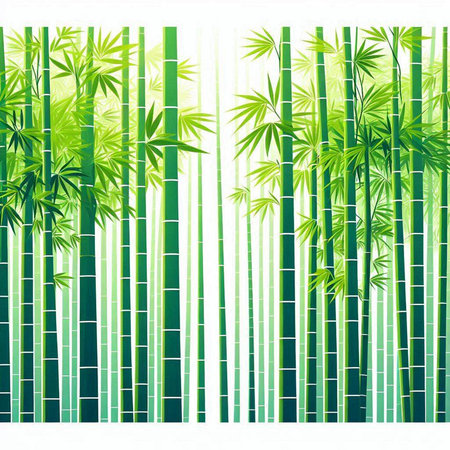 Bamboo forest background with space for your text. Vector illustration.のイラスト素材