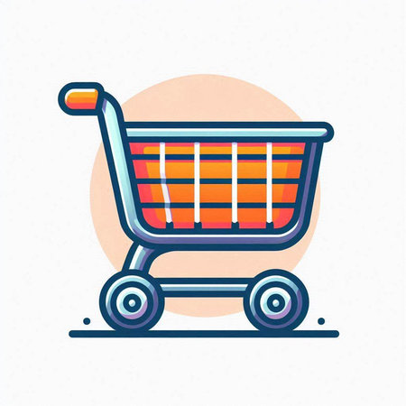 Shopping cart icon. Shopping cart vector icon. Vector illustration.のイラスト素材