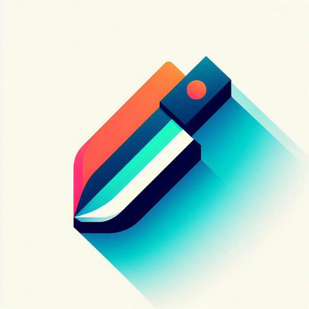 Knife icon. Flat design style. Made in vector illustration.のイラスト素材