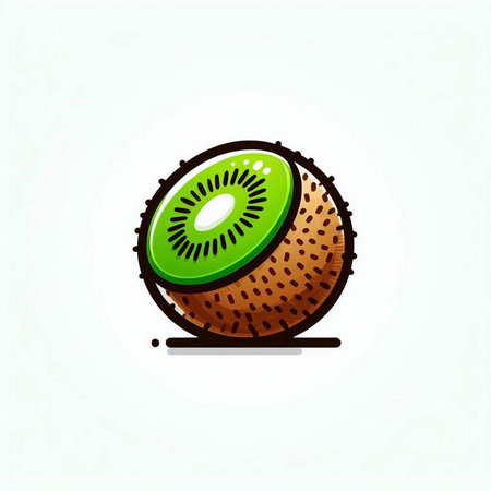 Kiwi fruit icon. Vector illustration isolated on white background.のイラスト素材