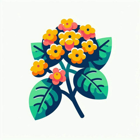 Flower icon isolated on white background. Flat style. Vector illustration.のイラスト素材