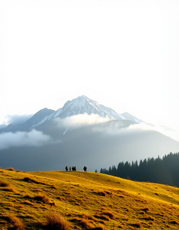 Climbers on the top of Mount Elbrus, Caucasusの写真素材