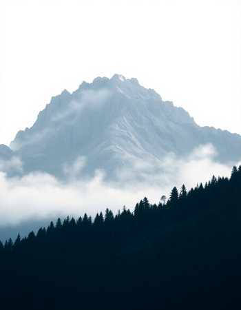 Mountains in the clouds, Krasnaya Polyana, Sochiの写真素材