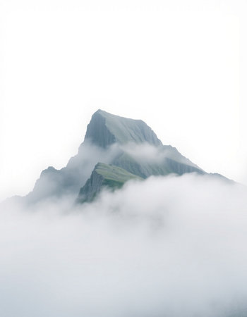 Mountain peak in the clouds, Caucasus Mountains, Georgia, Europeの写真素材
