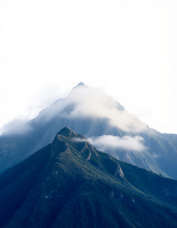 Mountain peak in Himalayas, Annapurna Circuit, Nepalの写真素材
