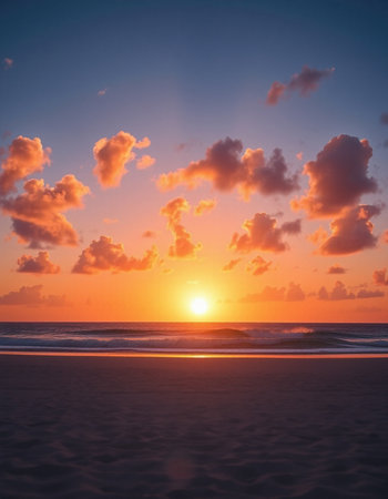 Beautiful sunset over the sea. Sunset over the sea. Beautiful sunset over the seaの写真素材