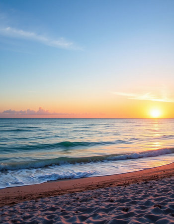 Beautiful sunset on the beach in the tropics. Seascape.の写真素材