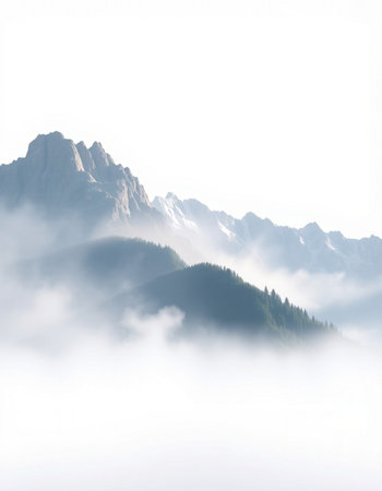 Foggy morning in the italian Dolomites, Italy