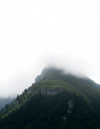 mountain peak in the clouds, italian alps, beautiful photo digital pictureの写真素材