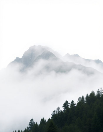 Mountains in the clouds. Tatra National Park, Poland.