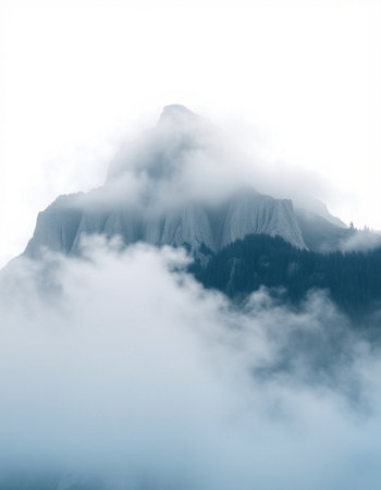 Mountains in the clouds.の写真素材