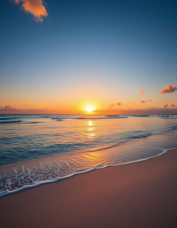 Beautiful sunset over the sea. Beautiful seascape. Tropical background.の写真素材