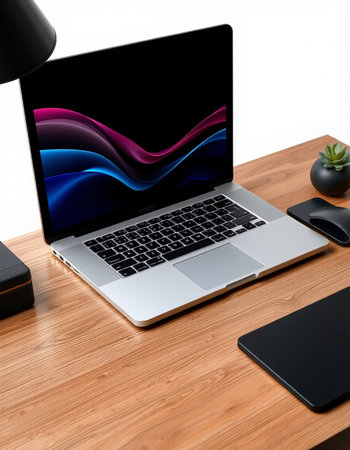 Close up of modern designer desktop with laptop, smartphone and coffee cup. Workplace concept