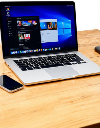 Apple Computers website on MacBook Pro Retina in a studio environment