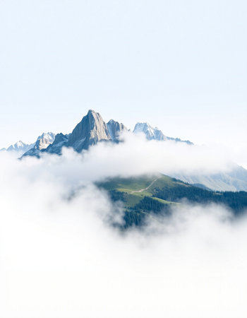 Mountains in the clouds.
