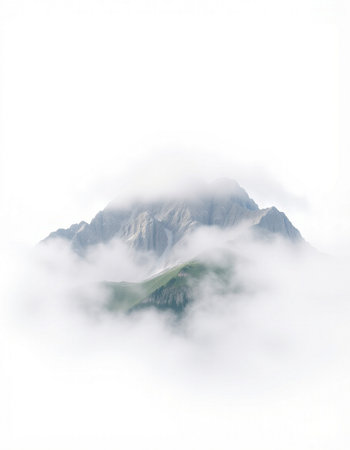 Mountains in clouds, Caucasus, Svaneti, Georgia