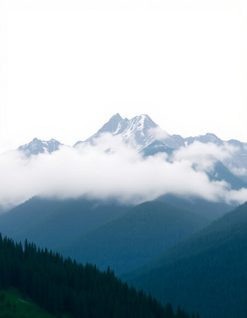 Mountains in the clouds. Altai, Siberia, Russia.
