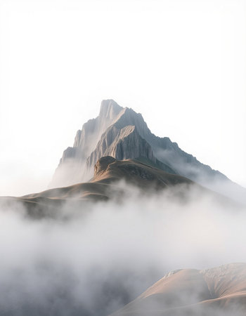Mountains in the clouds.の写真素材