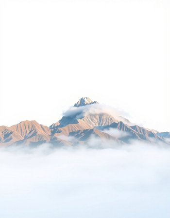 mountains in the clouds