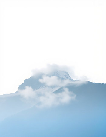 Mount Fuji in the morning mist, Japan.の写真素材