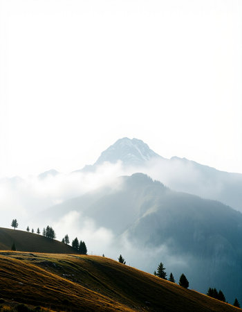 Majestic mountain landscape in the morning. Dramatic overcast sky. Carpathian, Ukraine, Europe....