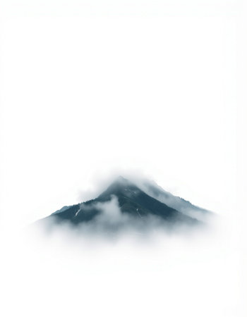 Mountain landscape with clouds.