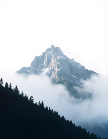 Mountains in the clouds.