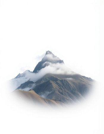 Mountains in Himalayas, Annapurna Conservation Area, Nepalの写真素材